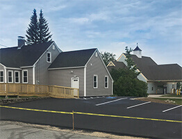 Parking lot paving and painting lot line before and after