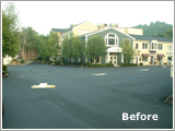 pavement line striping before
