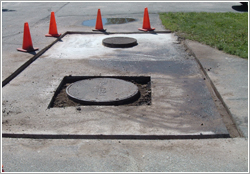 sunken sewer repair, nh, mass